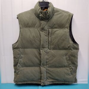 Timberland Men's Down Puffer Quilted Vest Green - Size XL